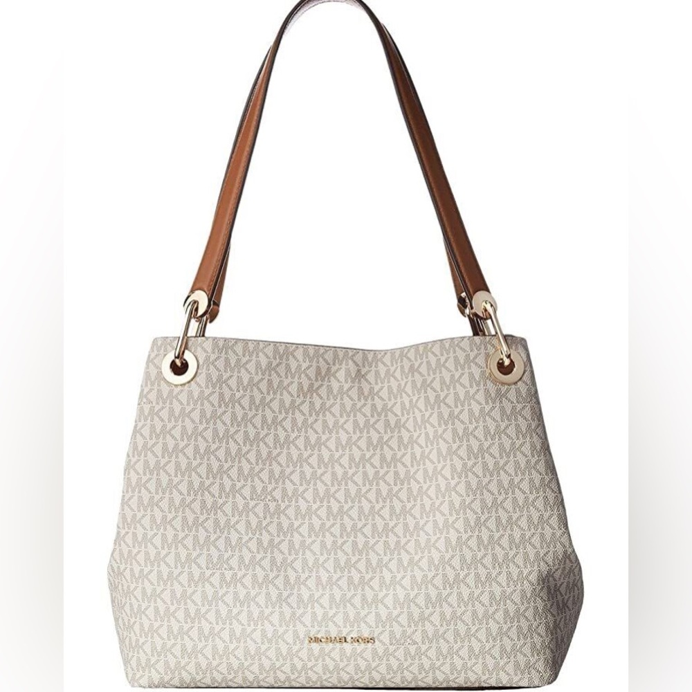 Michael Kors Raven Vanilla Large Shoulder Tote